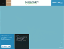 Tablet Screenshot of hotelpresidentlignano.com